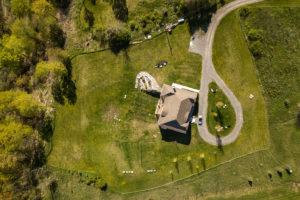 top down drone aerial photo taken by photic real estate photography kitchener